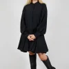 Balloon Sleeve Dress in Nero