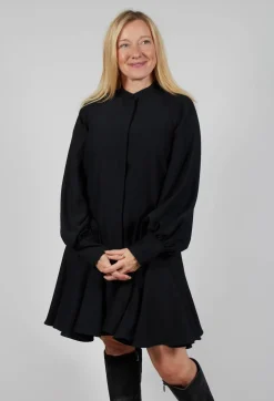 Balloon Sleeve Dress in Nero