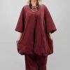 Balloon Sleeve Dress in Rust