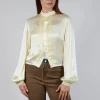 Balloon Sleeve Prairie Blouse in Original Yellow