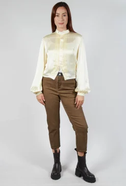 Balloon Sleeve Prairie Blouse in Original Yellow