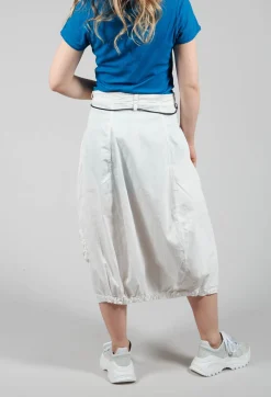Balloon Style Skirt with Drawstring in Star White