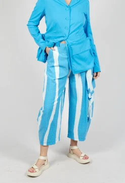 Balloon Trousers with Feature Pockets in Malibu Print