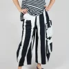Balloon Trousers with Feature Pockets in Black Print