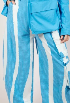 Balloon Trousers with Feature Pockets in Malibu Print