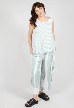 Balloon Trousers with Feature Pockets in Grey Print