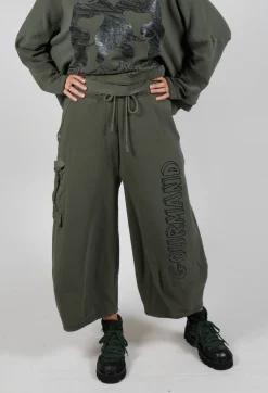 Barrel Leg Joggers in Camp Print