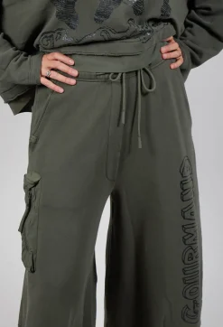 Barrel Leg Joggers in Camp Print