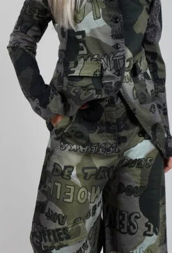 Barrel Leg Trousers in Multicolour
