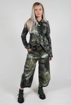 Barrel Leg Trousers in Multicolour
