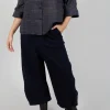 Barrel Leg Trousers in Navy