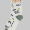 Basso F Floral Socks in Mastice