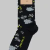 Basso F Floral Socks in Nero