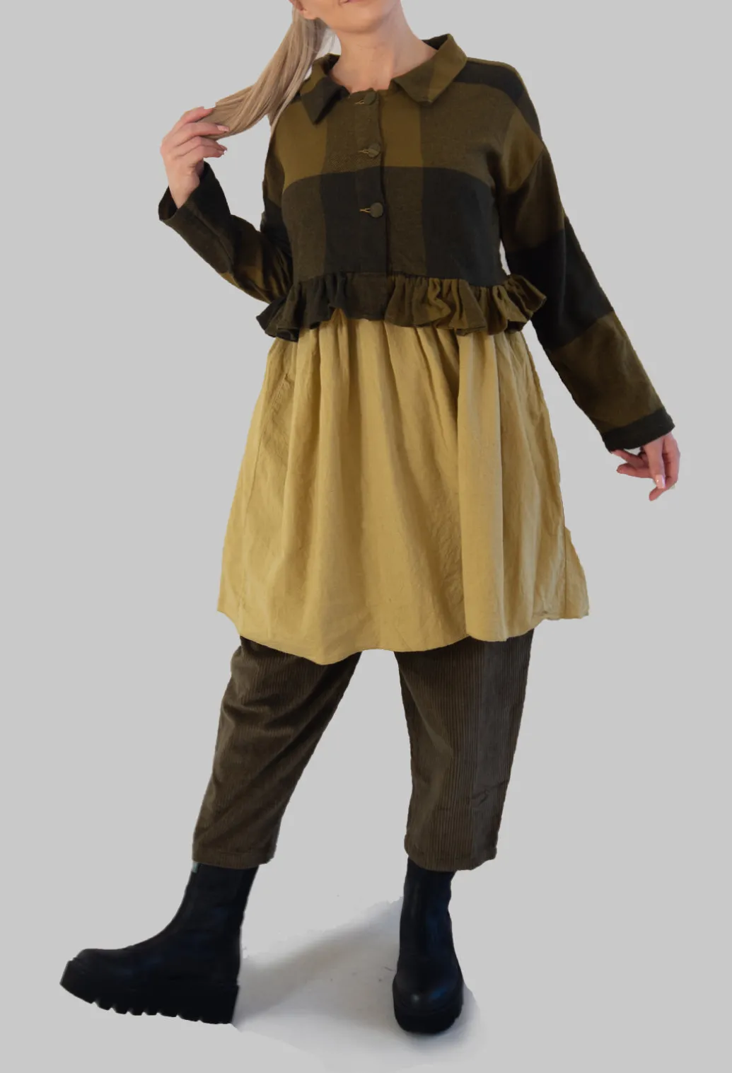 Batiste Short Jacket in Carreaux Bronze