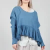 Bauchlos Shirt in Oxalis Blue