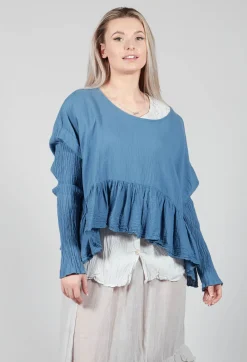 Bauchlos Shirt in Oxalis Blue