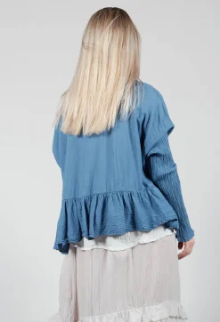 Bauchlos Shirt in Oxalis Blue