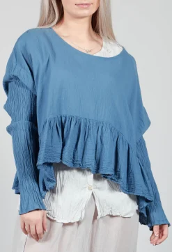Bauchlos Shirt in Oxalis Blue