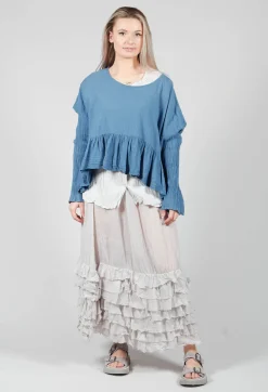 Bauchlos Shirt in Oxalis Blue