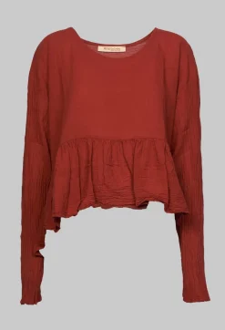 Bauchlos Shirt in Rost Orange
