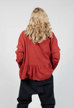 Bauchlos Shirt in Rost Orange