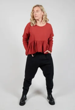 Bauchlos Shirt in Rost Orange
