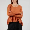 Bauchlos Shirt in Wurzel Orange