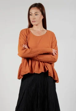 Bauchlos Shirt in Wurzel Orange