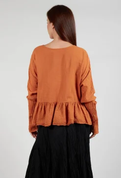 Bauchlos Shirt in Wurzel Orange