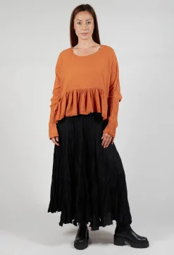 Bauchlos Shirt in Wurzel Orange