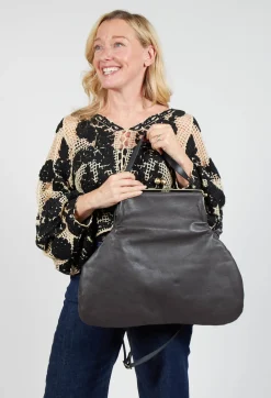 Bauletto Tondo Bag in Ebano