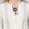 Beaded Choker Necklace in Black and White