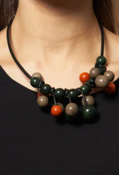 Beaded Necklace in Green