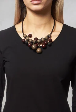 Beaded Necklace in Grey