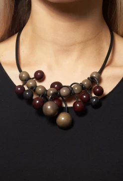 Beaded Necklace in Grey