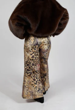 Beauty Trousers in Gold Flower