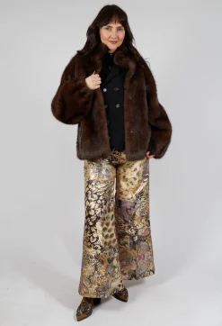 Beauty Trousers in Gold Flower
