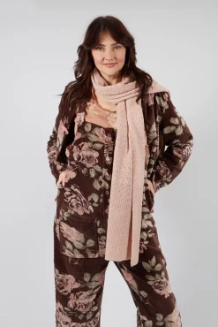 Begonia Jacket in Velour Fleur Chocolat