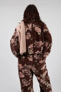 Begonia Jacket in Velour Fleur Chocolat