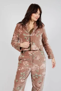 Begonia Jacket in Velour Fleur Rose