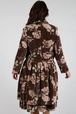 Begonia Jacket in Velour Fleur Chocolat