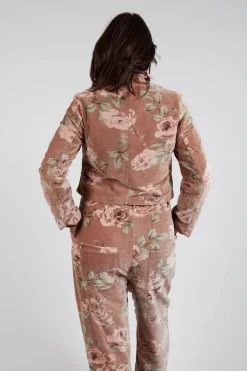 Begonia Jacket in Velour Fleur Rose