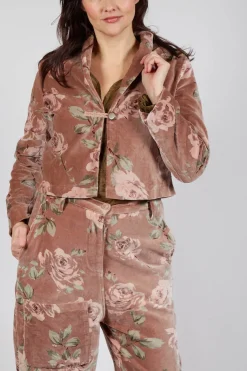Begonia Jacket in Velour Fleur Rose