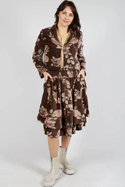 Begonia Jacket in Velour Fleur Chocolat