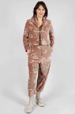 Begonia Jacket in Velour Fleur Rose