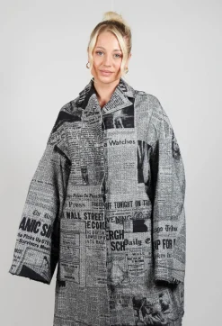 Bell Sleeve Coat in Moonwalk