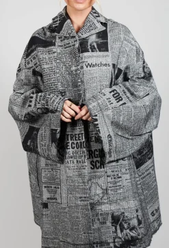 Bell Sleeve Coat in Moonwalk