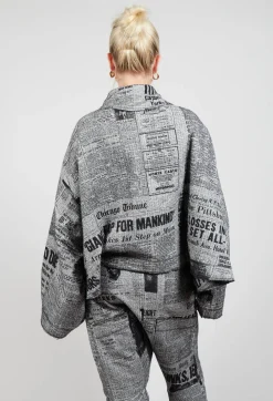 Bell Sleeve Jacket in Moonwalk