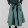 Belted Full Skirt in Sage Green