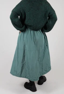 Belted Full Skirt in Sage Green